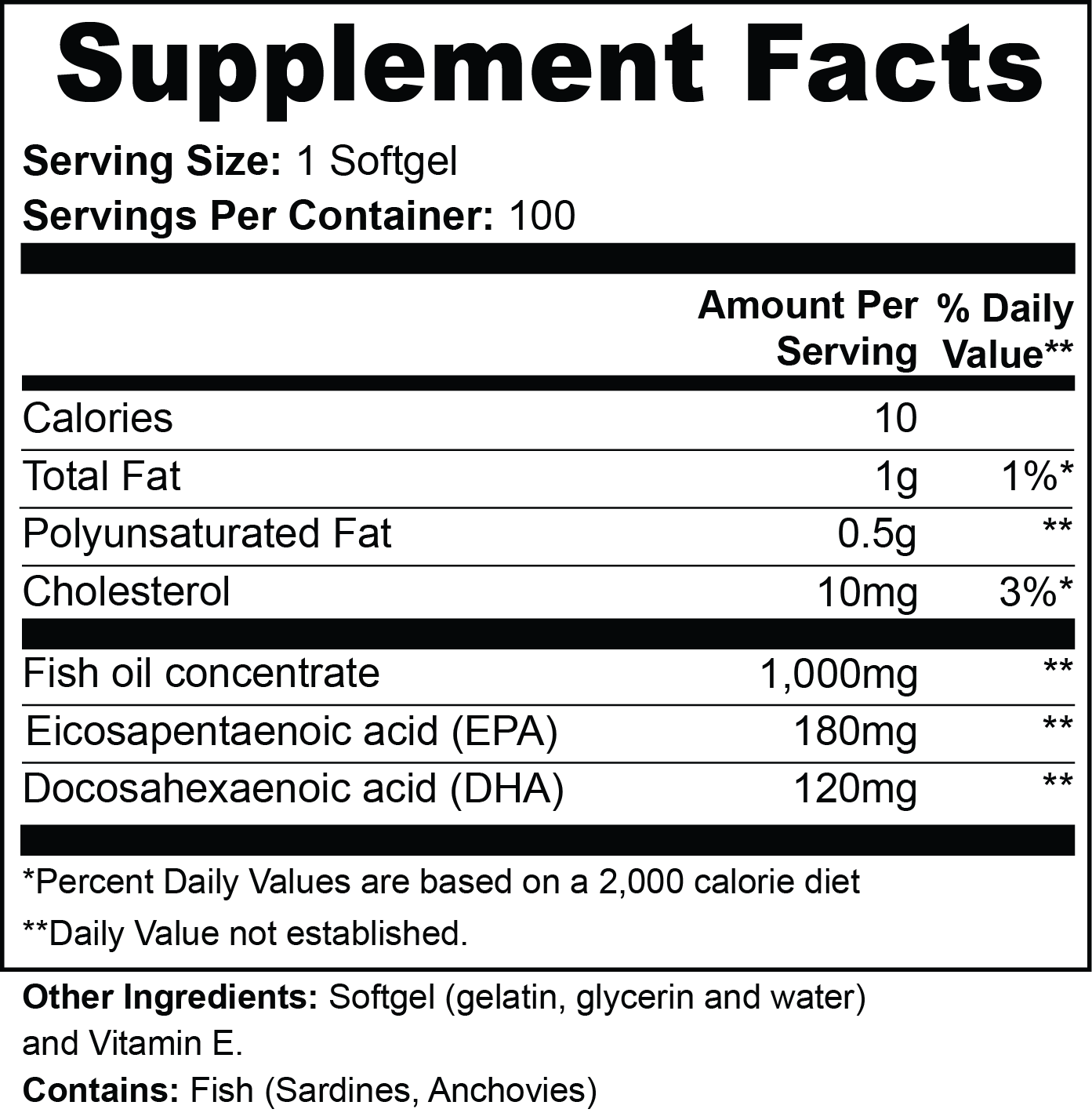 Omega-3 Fish Oil Softgels