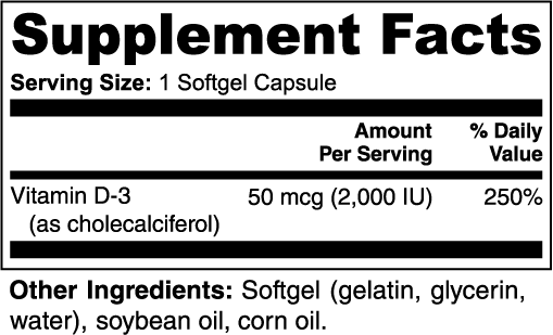 Vitamin D3 Softgels
